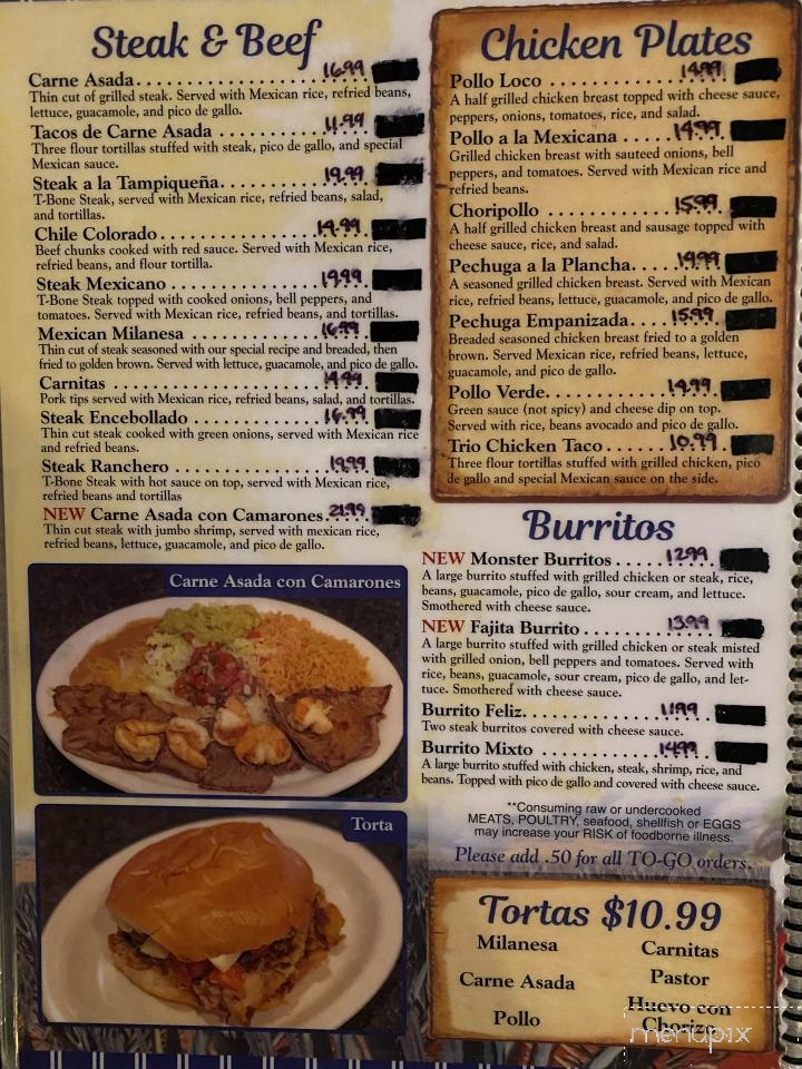 Campo Azul - Nolensville, TN menu_pic