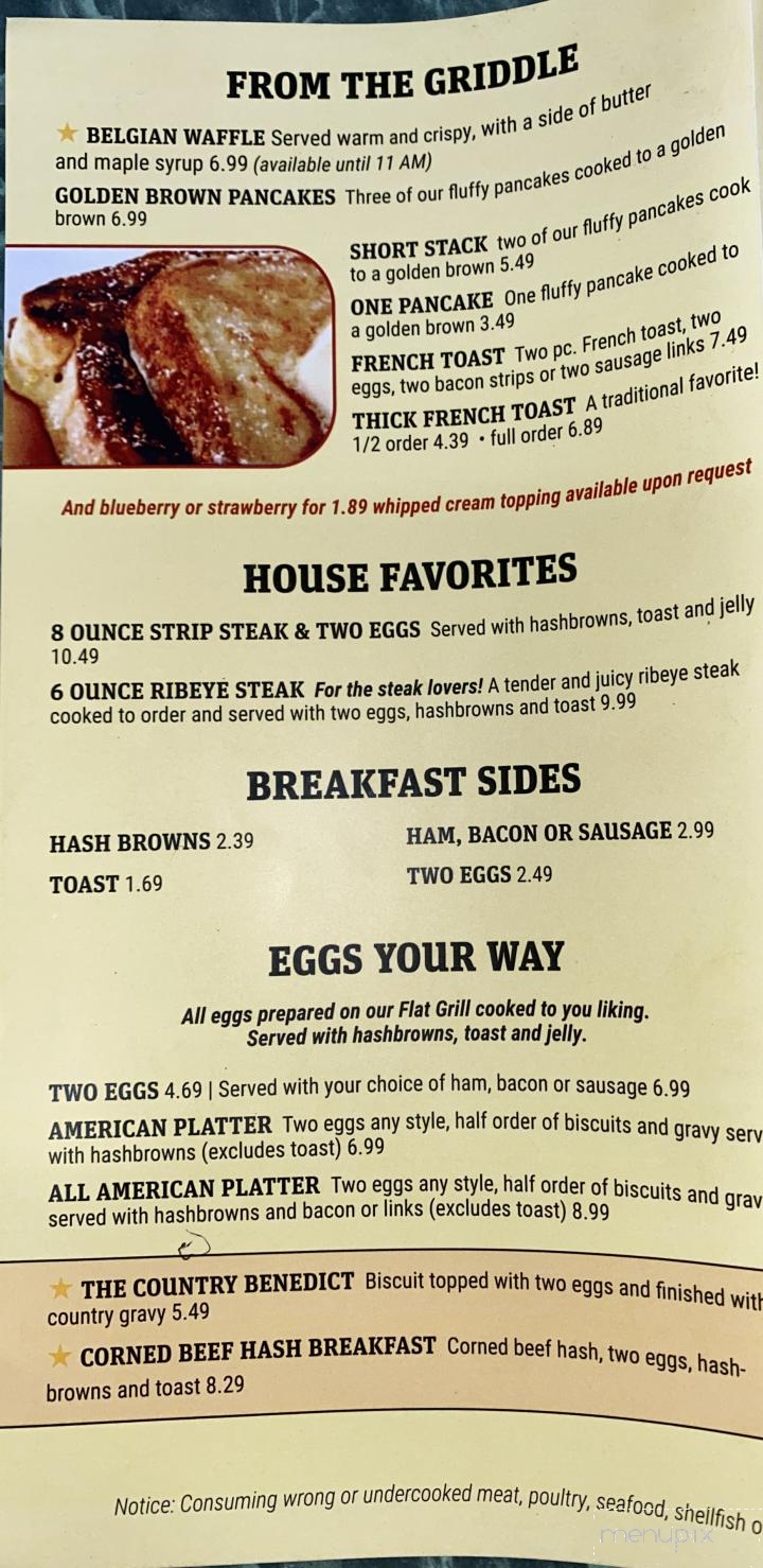 Cozy Table Restaurant - Benton, IL menu_pic