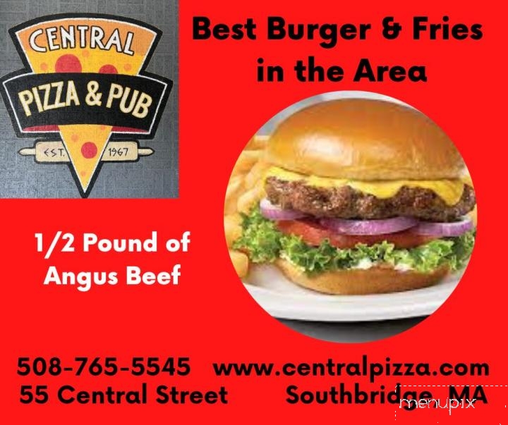 Central Pizza & Pub - Southbridge, MA menu_pic