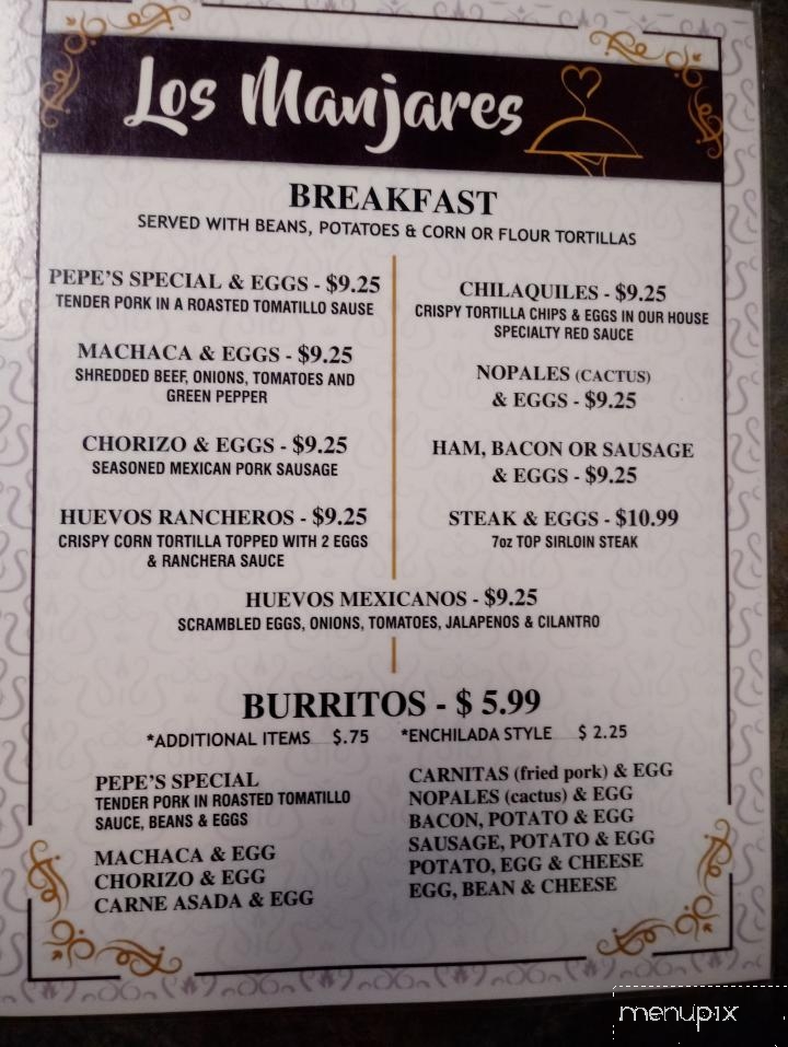 Los Manjares Restaurant - Yuma, AZ menu_pic