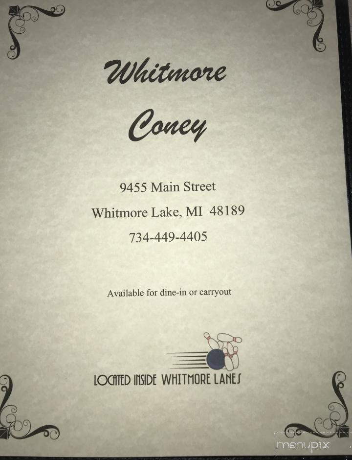 Whitmore Coney Island - Whitmore Lake, MI menu_pic