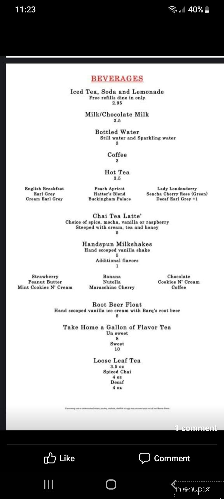 The Red Moose - St Marys, GA menu_pic