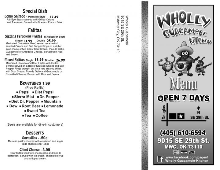 Wholly Guacamole Kitchen - Oklahoma City, OK menu_pic