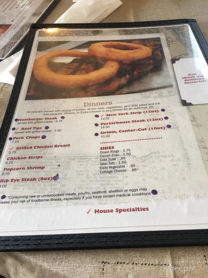 Baileyton Restaurant - Greeneville, TN menu_pic