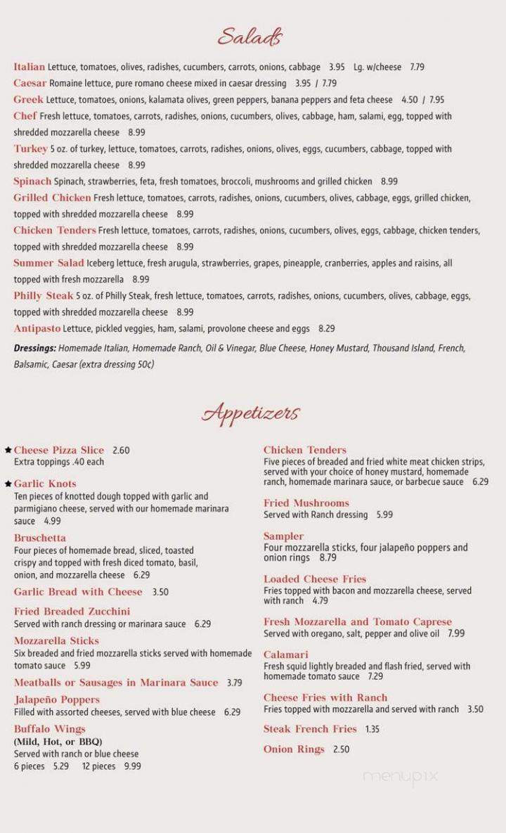 Elizabeth's Pizza - Wilmington, NC menu_pic