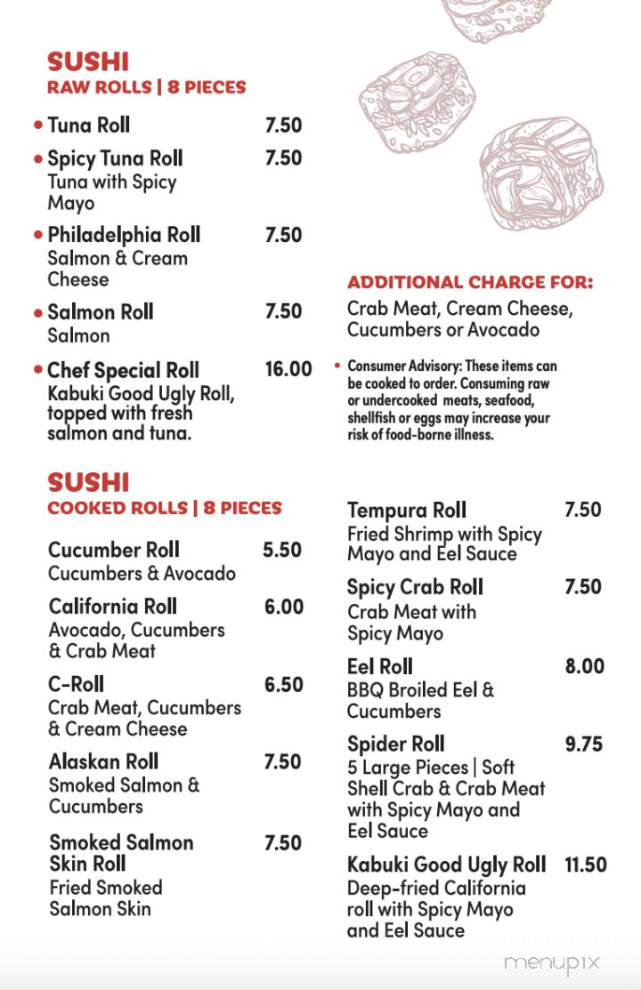 Kabuki Japanese Seafood & Steakhouse - Lexington, NC menu_pic