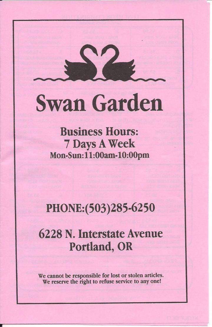 Swan Garden - Portland, OR