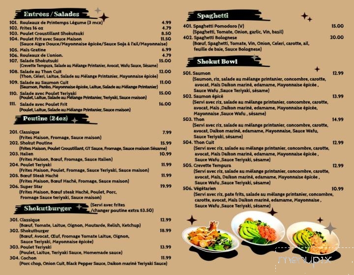 Shokutsuki - Montreal, QC menu_pic