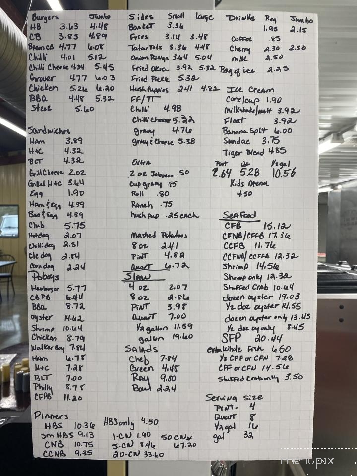 Walker's Dairy Bar - Laurel, MS menu_pic
