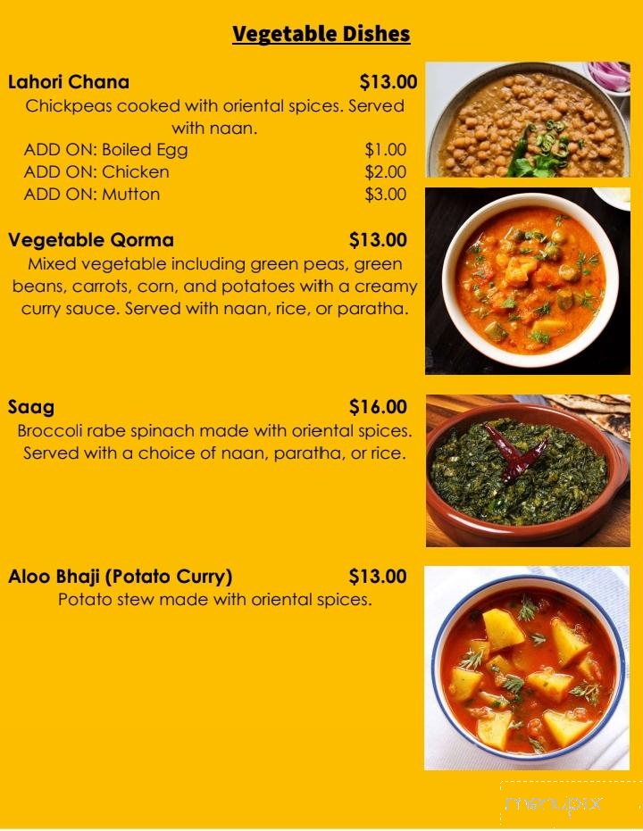 Shupback Pakistani Kitchen - Dover, DE menu_pic