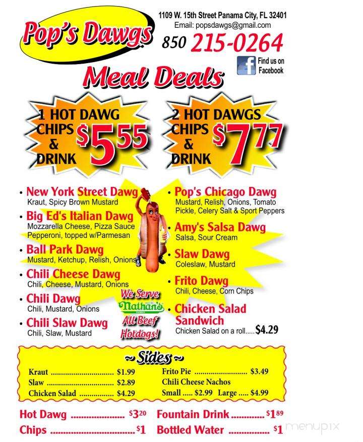 Pop's Dawgs - Panama City, FL menu_pic