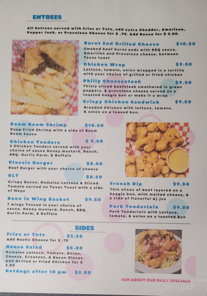 Paradise Bar & Grill - Belton, MO menu_pic