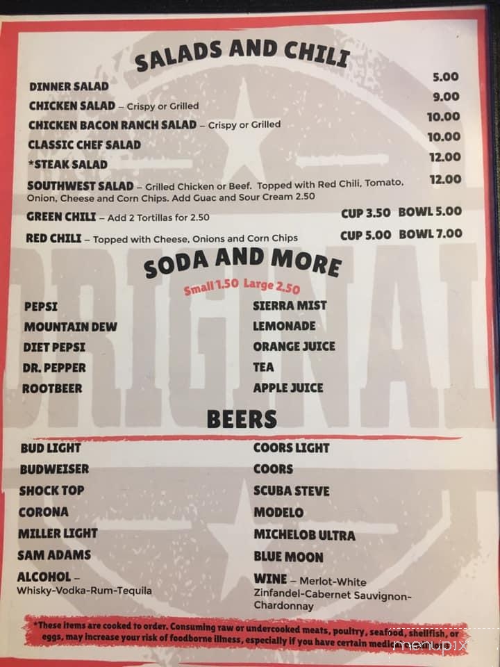 Grubby'z Pine Bluffs - Pine Bluffs, WY menu_pic