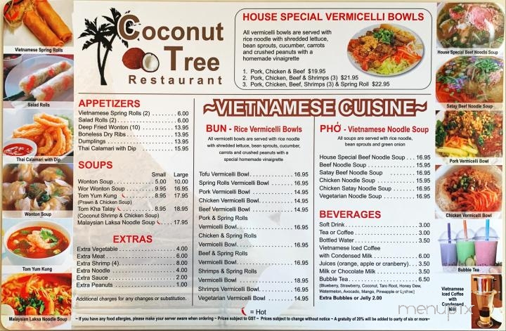 Coconut Tree Restaurant - Edson, AB menu_pic