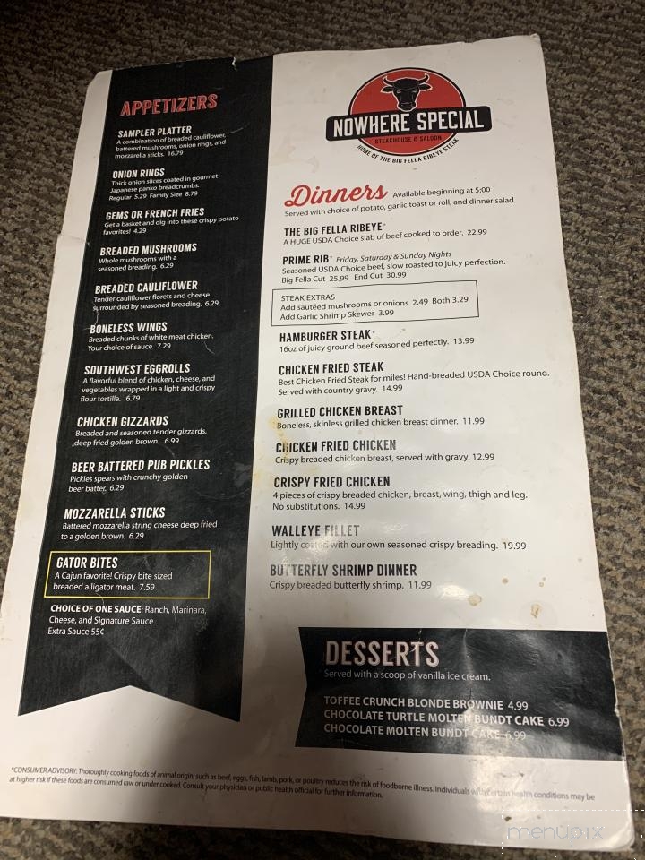 Nowhere Special - Linwood, NE menu_pic