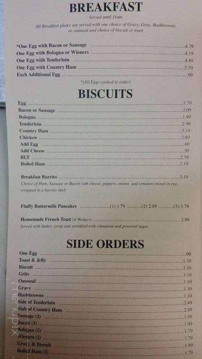 Dry Pond Cafe - Stuart, VA menu_pic