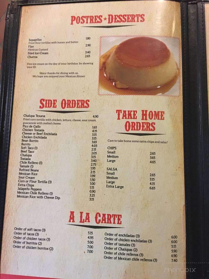 El Rincon Mexican Restaurant - Bridgeport, WV menu_pic