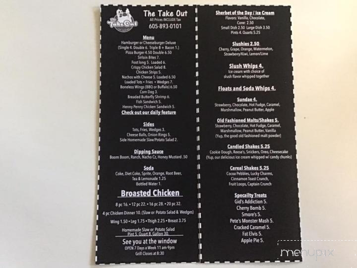 The Take Out And Catering - Miller, SD menu_pic