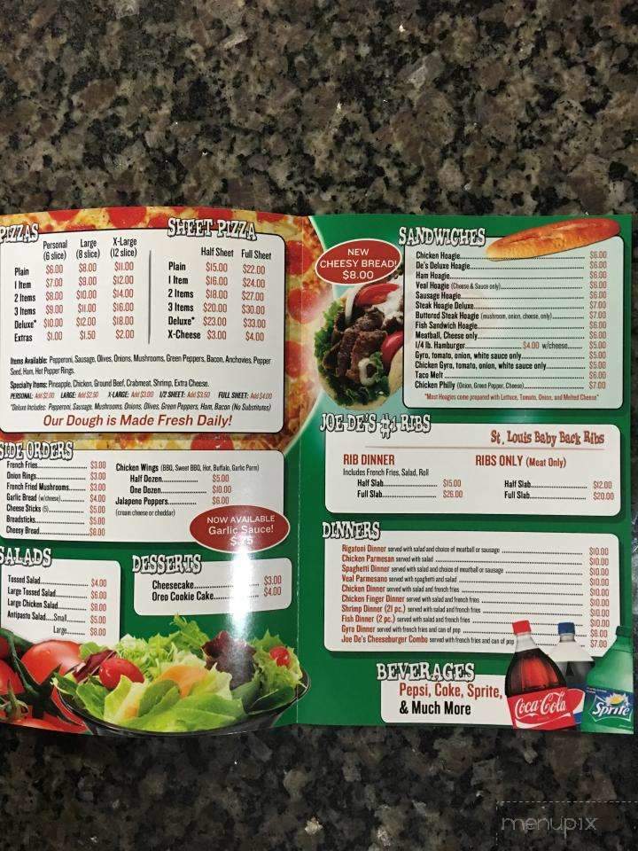 Joe De's Favorite Pizza - Cleveland, OH menu_pic