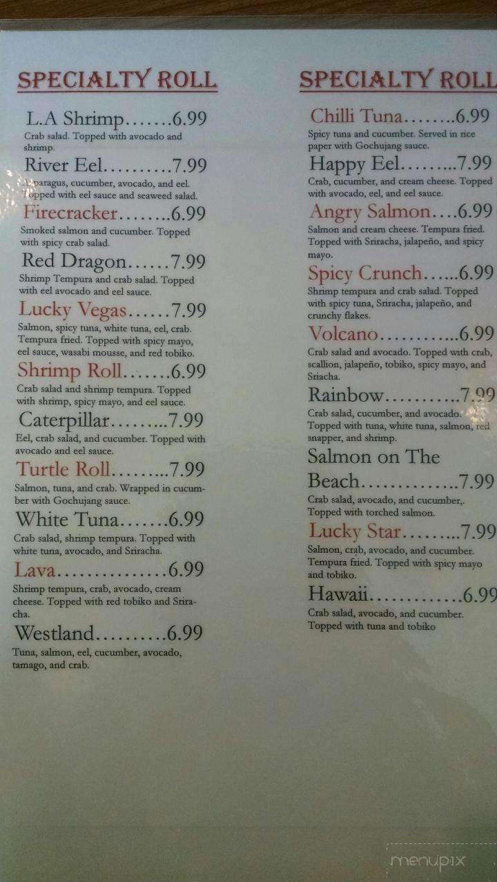 New Lucky Star - Westland, MI menu_pic