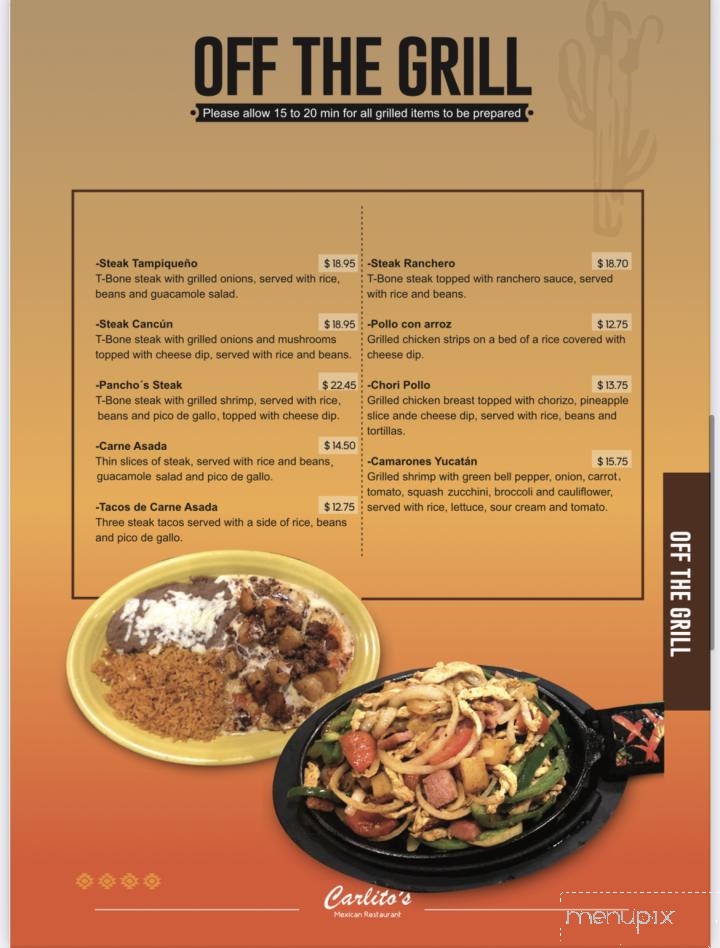 Carlito's - Lewisburg, WV menu_pic