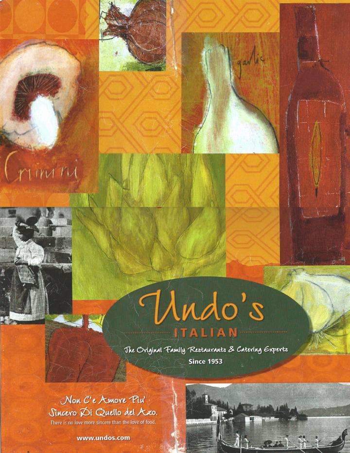 Undo's Sport's Bar - Elm Grove - Wheeling, WV menu_pic