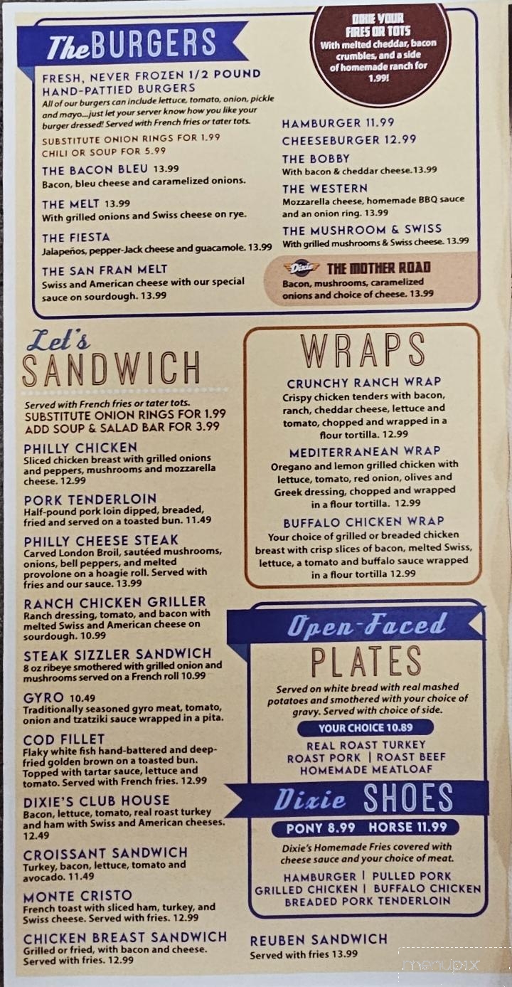Dixie Cafe - McLean, IL menu_pic