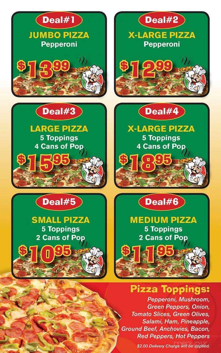 Torino Pizza & Pasta - kingston , ON menu_pic