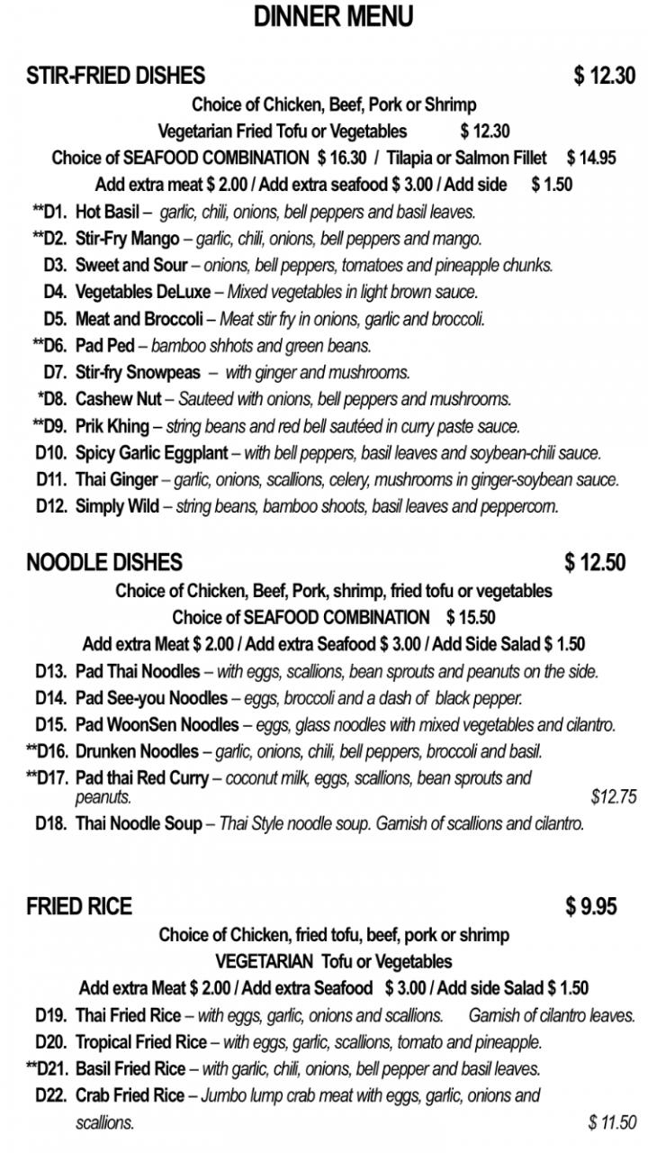 Simply Thai - Chesapeake, VA menu_pic