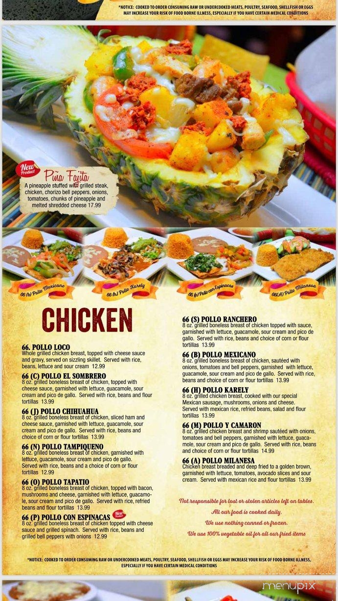 El Sombrero Mexican Restaurant - Mccomb, MS menu_pic