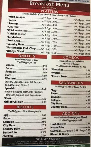 Angela's Homestyle Cooking - Cleveland, TN menu_pic