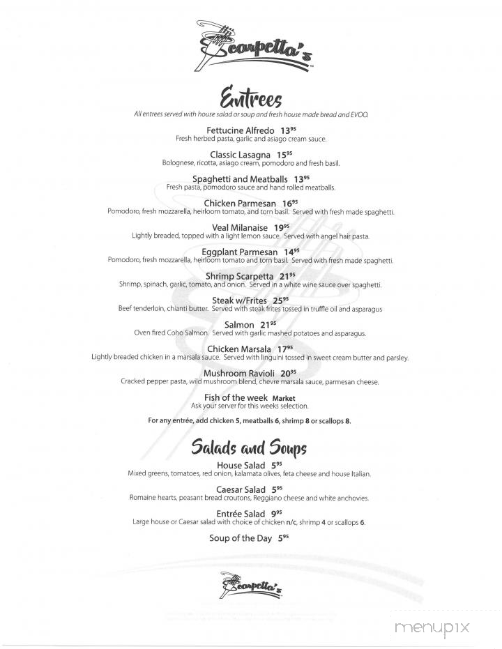 Scarpetta's Italian - Fremont, OH menu_pic