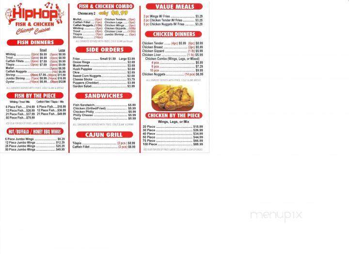 Hip Hop Fish & Chicken - Valdosta, GA menu_pic