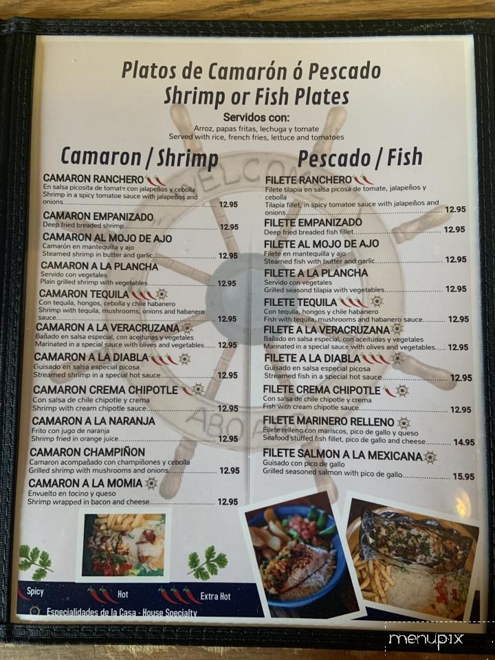 Puerto Penasco Restaurant - Santa Fe, NM menu_pic