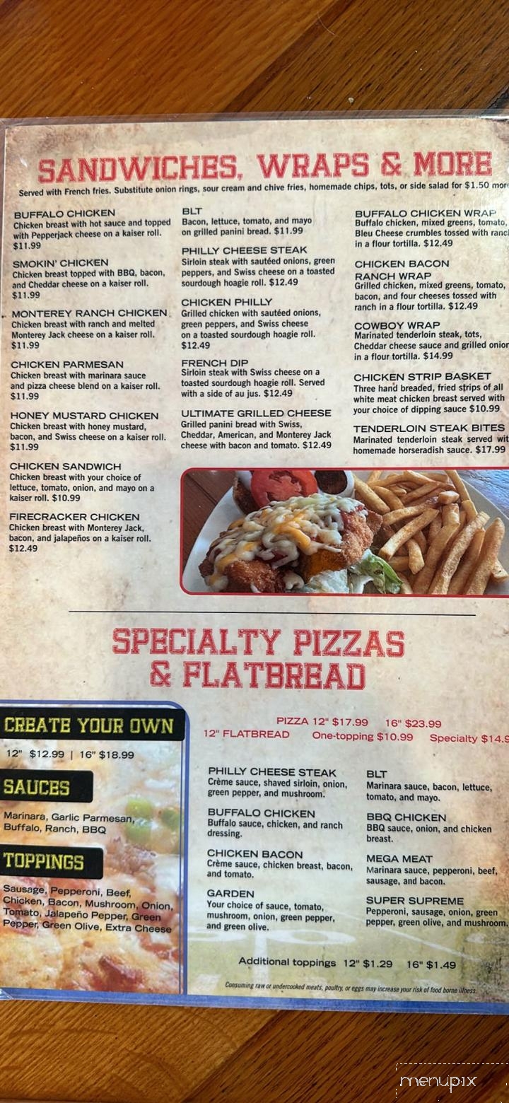 Ticket Bar & Grill - Platteville, WI menu_pic