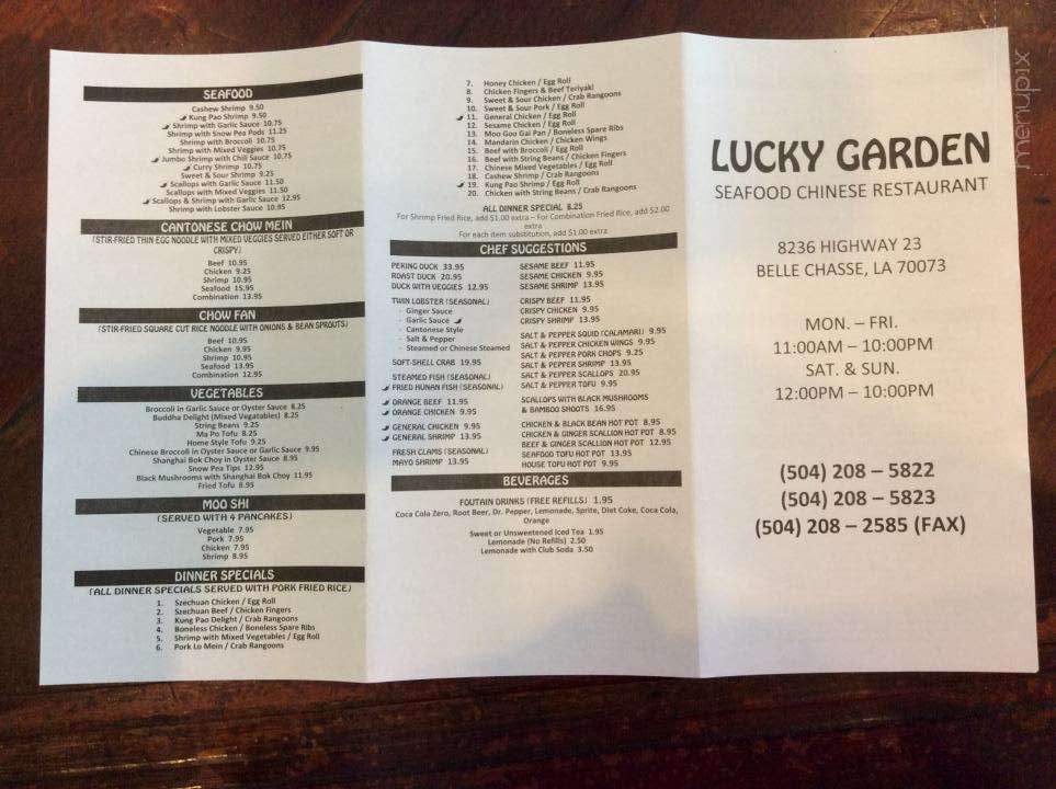 Lucky Garden - Belle Chasse, LA menu_pic
