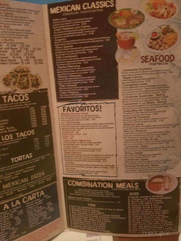 Agave Azul - Covington, IN menu_pic