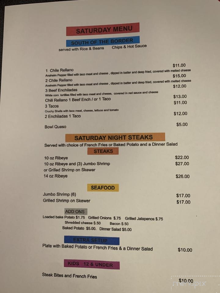 Jeffs Restaurant - Kress, TX menu_pic