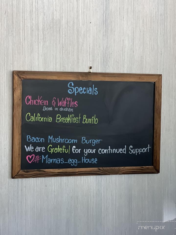 Mama's Egg House - Idyllwild, CA menu_pic