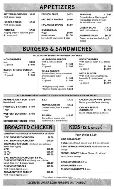 18 Wheeler Restaurant - Tilbury, ON menu_pic
