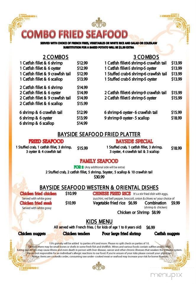 Bayside Seafood - Port Lavaca, TX menu_pic