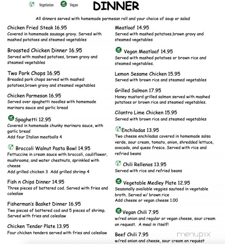 Kelcy's Restaurant - Tehachapi, CA menu_pic