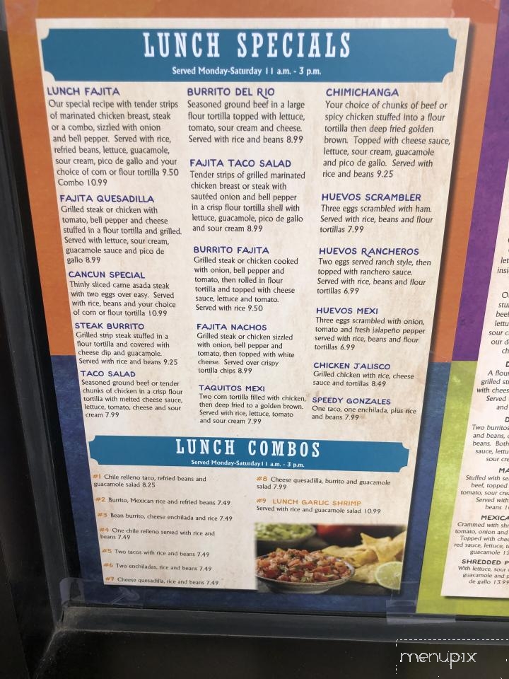 Cancun Mexican Restaurant & Cantina - Fenton, MI menu_pic