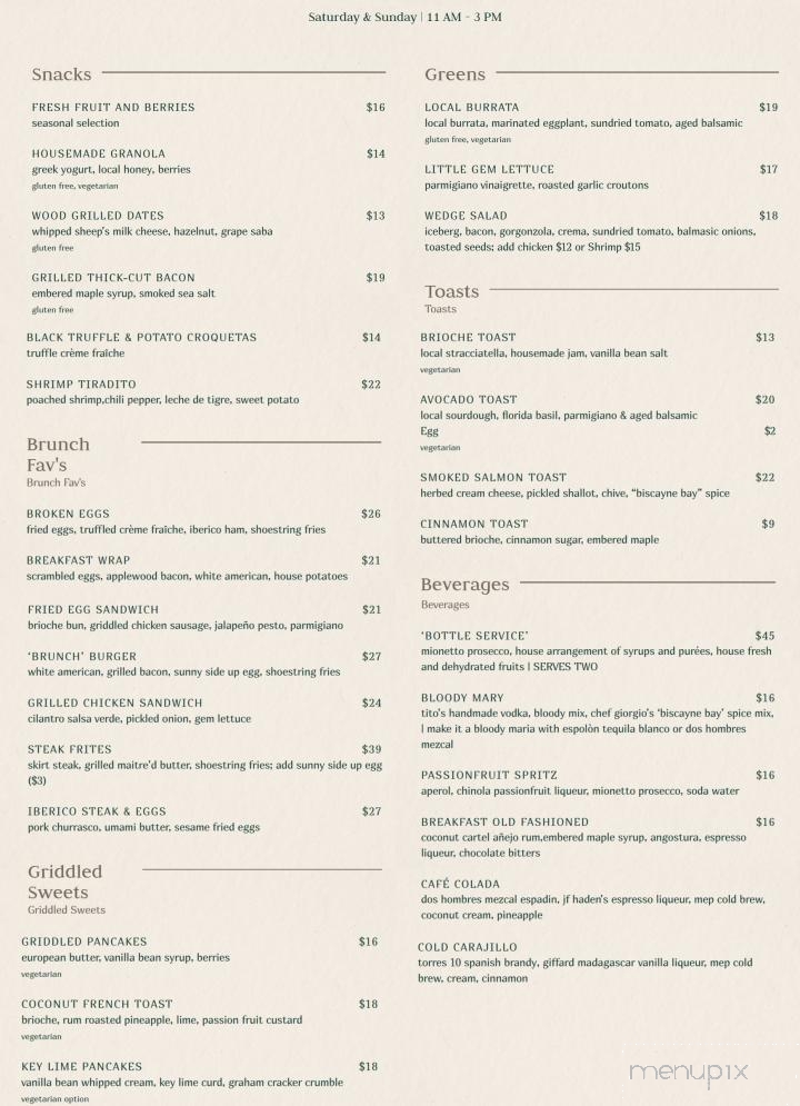 Mayfair Grill - Coconut Grove, FL menu_pic