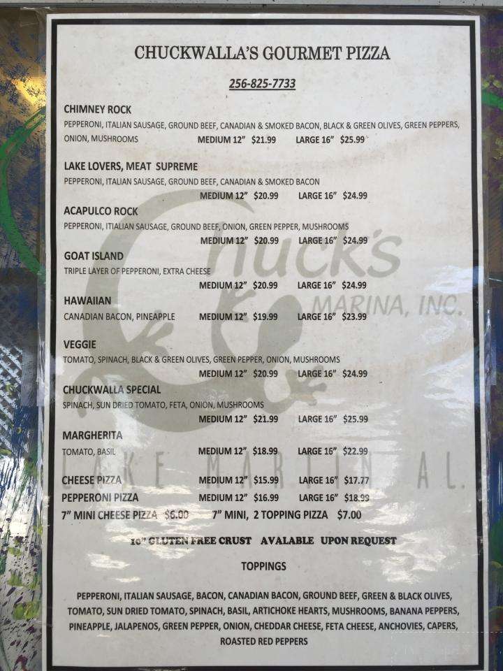 Chuck's Pizza & Subs - Dadeville, AL menu_pic