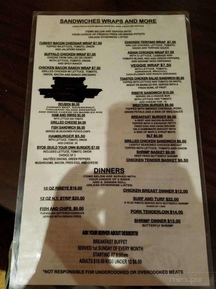 Trotters Cafe & Sports Bar - New Lexington, OH menu_pic