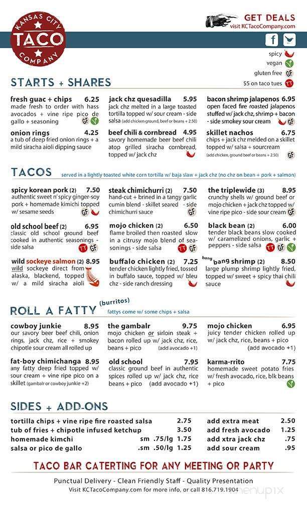 KC Taco Company - Kansas City, MO menu_pic