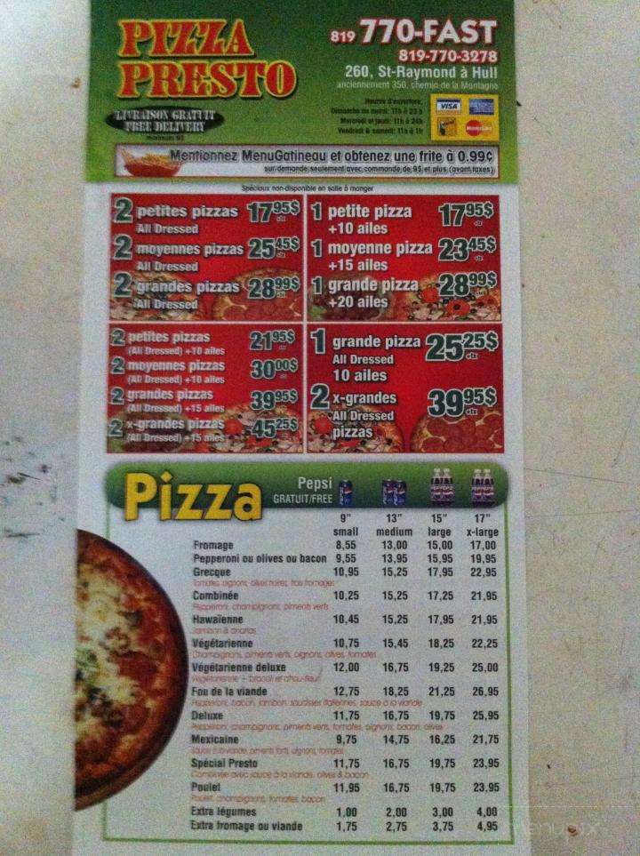 Pizza Presto - Gatineau, QC