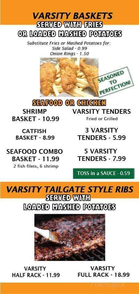 The Varsity Grille - Opelousas, LA menu_pic