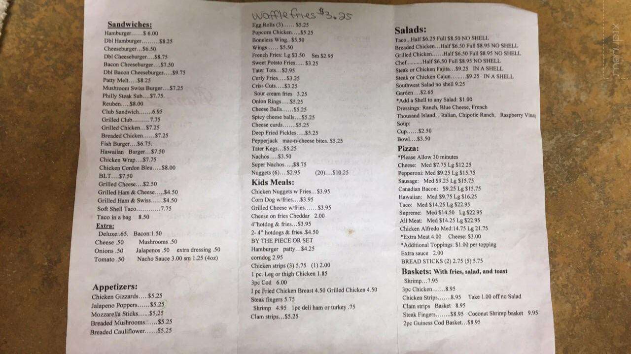 Nana Lil's Cafe - Killdeer, ND menu_pic